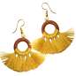 Preview: Earrings with yellow fringes / tassel
