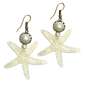 Preview: Earrings with white glitter starfish