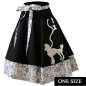 Preview: circle skirt in black with poodle in white - one size