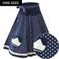 Preview: Maritime circle skirt with blue white dots and application