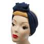 Preview: dressed, as a knot: Dark blue turban hair band with wire