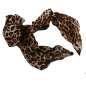 Preview: lying: Leopard pattern turban hair band with wire