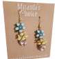 Preview: Handmade sparkling flowers earrings with cut stone