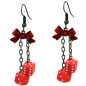 Preview: Earrings with dice in red - Fuzzy Dice