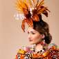 Preview: Xenia Carmen miranda orange headdress