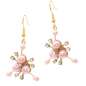 Preview: pink starburst glitter earrings