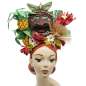 Preview: Headdress with tiki, monstera and frangipani