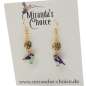 Preview: earrings with gold purple bird