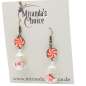 Preview: Earrings with candy glass in red white