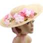 Preview: Big Straw Hat with Cherry Blossoms