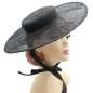 Preview: big black Hat with Wide Brim with lace