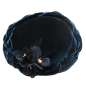 Preview: velveteen circle hat in dark blue velvet