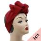 Preview: Turban Band vintage in Dunkelrot