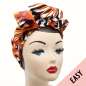 Preview: Turban Band vintage mit retro Muster
