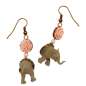 Preview: Split Elephant and Flower Earrings