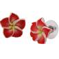 Preview: rote frangipani ohrringe hawaii tiki rockabilly