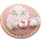 Preview: Teatime - pink fascinator with porcelain dishes