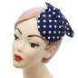 Preview: Dots on blue fascinator with bow