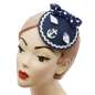 Preview: fascinator boat blue white dots