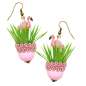 Preview: Earrings with Flamingo in the Grass
