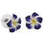 Preview: Hawaii Flowers Stud Earrings - Blue Frangipanis