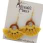 Preview: Yellow fringes - vintage style earrings