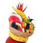 Preview: Tutti Frutti Hat - yellow headdress with fruit basket