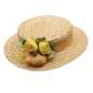 Preview: flat straw hat with flowers