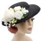 Preview: black big hat summer white flower vintage