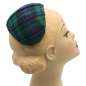 Preview: blauer tarnt Fascinator im Vintage-Stil in Nierenform