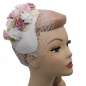 Preview: Beautiful little half hat with pastel roses and veil - wedding hat