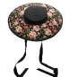 Preview: Cartwheel hat black flowers vintage 02