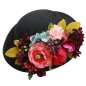 Preview: black hat corsage flower coloruful vintage rockabilly