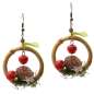 Preview: Hedgehog in bamboo ring - earrings for autumn