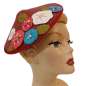 Preview: red cone hat with light flowers