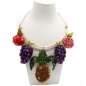 Preview: Carmen Miranda Halskette mit Früchten und Pailletten