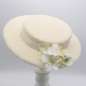 Preview: Small hat made of wool fabric in ivory