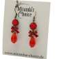 Preview: Red bling - earrings vintage style