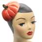 Preview: Fascinator in orange mit Halloween kürbis herbst