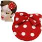 Preview: Mini Fascinator with Polka Dots in Red White