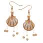 Preview: Mother of pearls - elegant earrings with Shell & pearls in vintage style 
