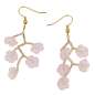 Preview: Vintage Earrings with Lucite Flowers in Pink and Gold