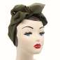 Preview: Olive green Easy Turban with lots of volume