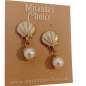 Preview: Mother of pearls - elegant earrings with Shell & pearls in vintage style 