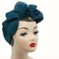 Preview: Vintage style turban in petrol blue