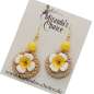 Preview: earrings rattan yellow flower