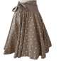 Preview: Circle Skirt brown White Polka Dots