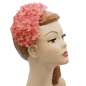 Preview: Altrosa Fascinator mit rosa Hortensien - Half Hat im Vintage Stil