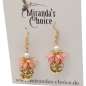 Preview: gold pineapple enameled earrings