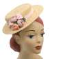 Preview: Straw hat vintage pink flowers